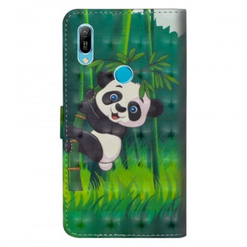 Flip Cover Huawei Y6 2019 / Honor 8A Panda Og Bambus