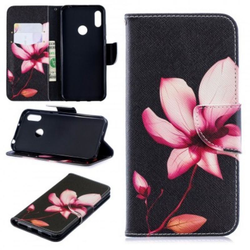 Flip Cover Huawei Y6 2019 / Honor 8A Pink Blomst