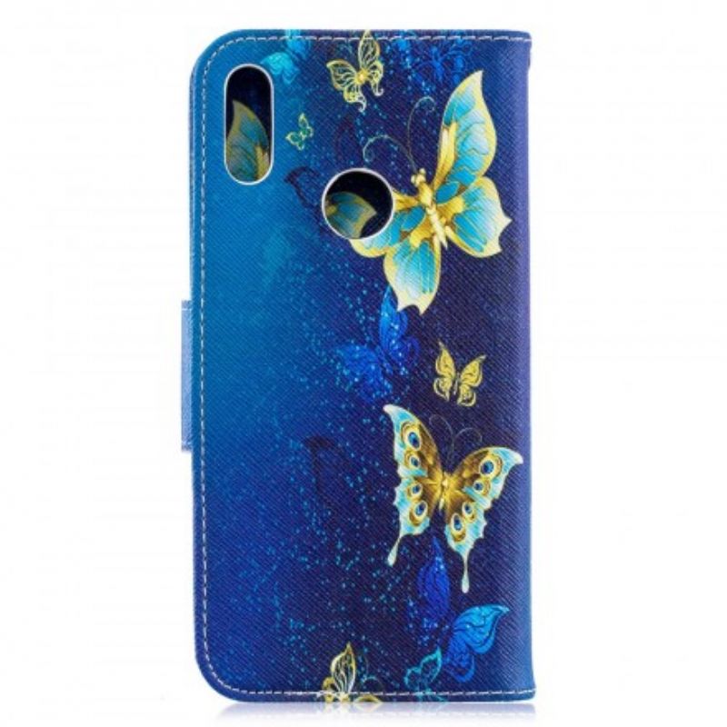 Flip Cover Huawei Y6 2019 / Honor 8A Sommerfugle I Natten