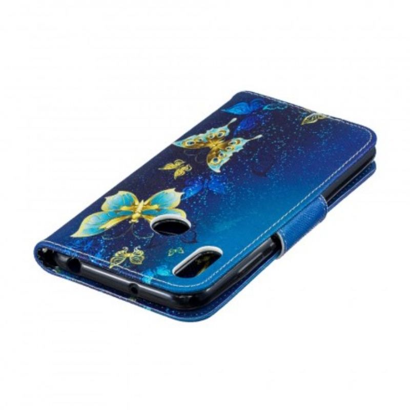 Flip Cover Huawei Y6 2019 / Honor 8A Sommerfugle I Natten