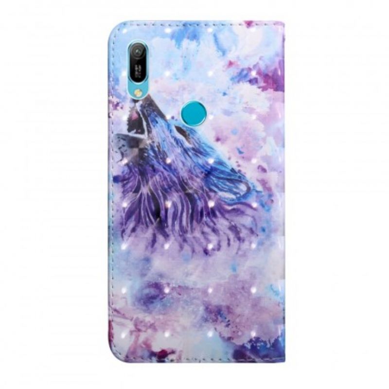 Læder Cover Huawei Y6 2019 / Honor 8A Akvarelulv