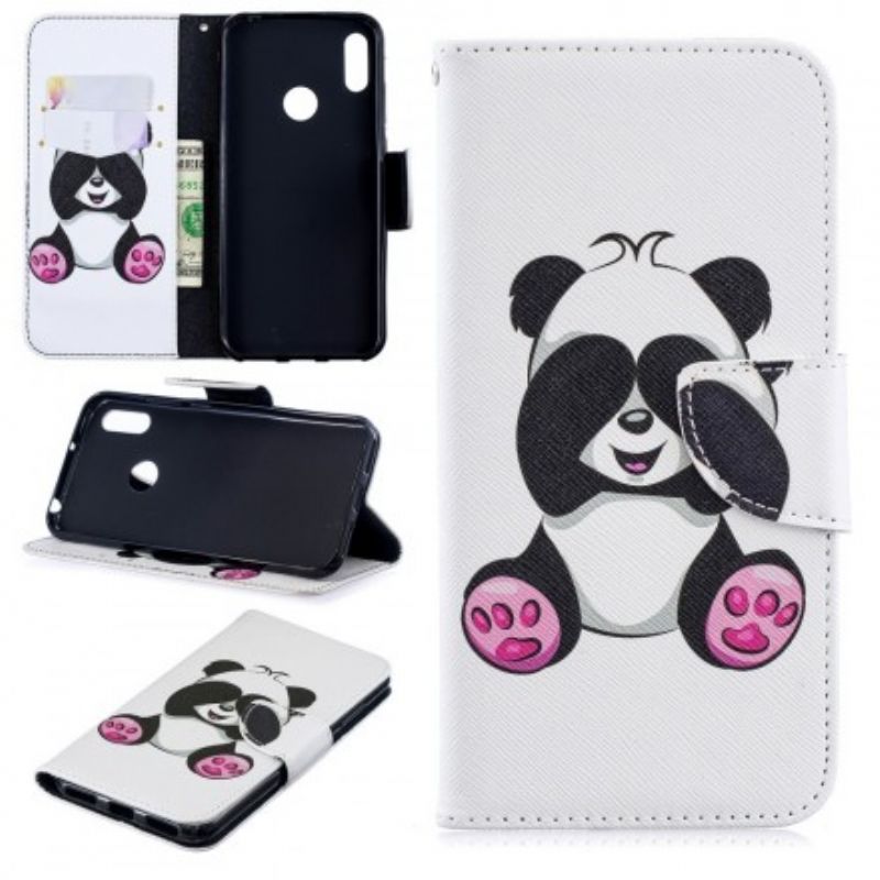 Læder Cover Huawei Y6 2019 / Honor 8A Panda Sjov