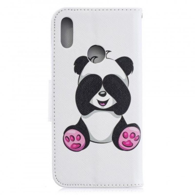 Læder Cover Huawei Y6 2019 / Honor 8A Panda Sjov