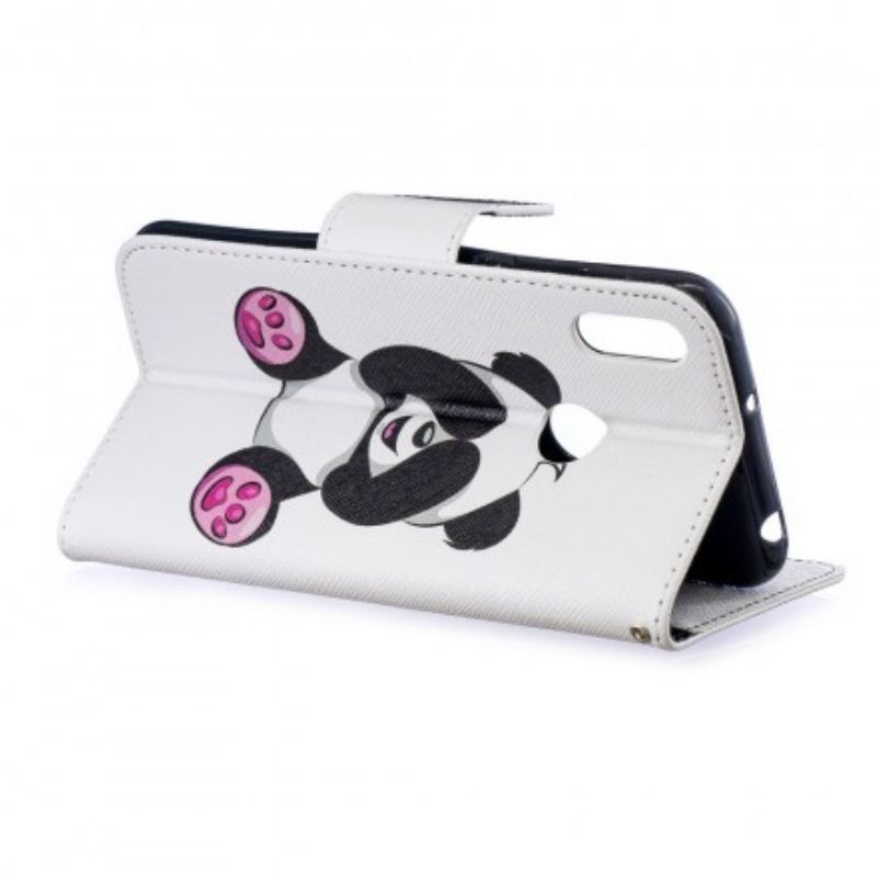 Læder Cover Huawei Y6 2019 / Honor 8A Panda Sjov