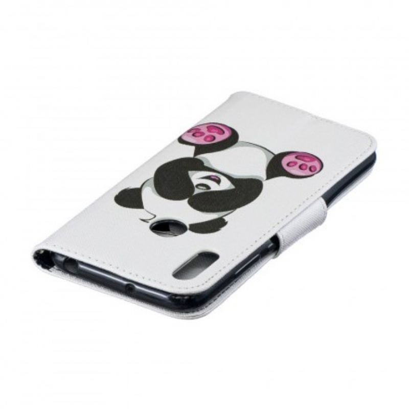 Læder Cover Huawei Y6 2019 / Honor 8A Panda Sjov