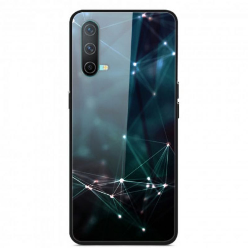 Cover OnePlus Nord CE 5G Abstrakte Farver Hærdet Glas