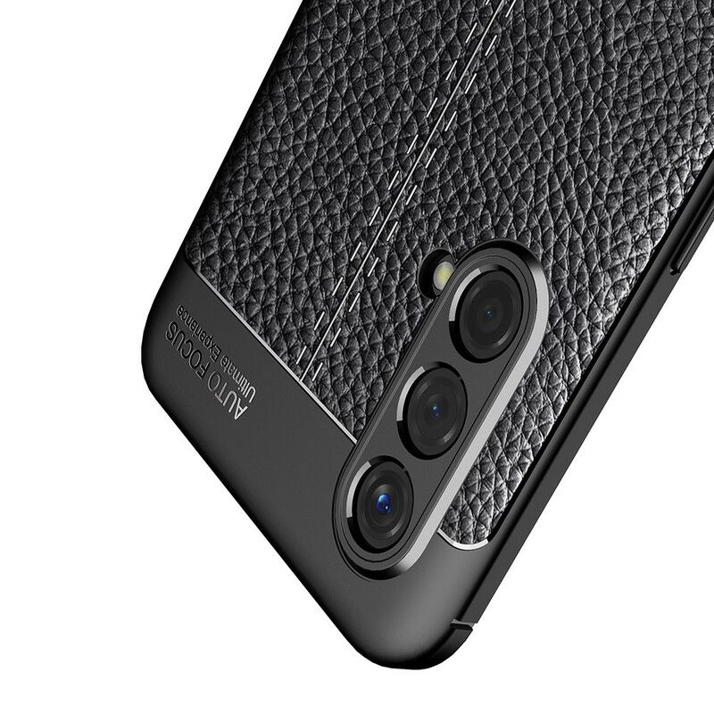 Cover OnePlus Nord CE 5G Dobbelt Linje Litchi Lædereffekt