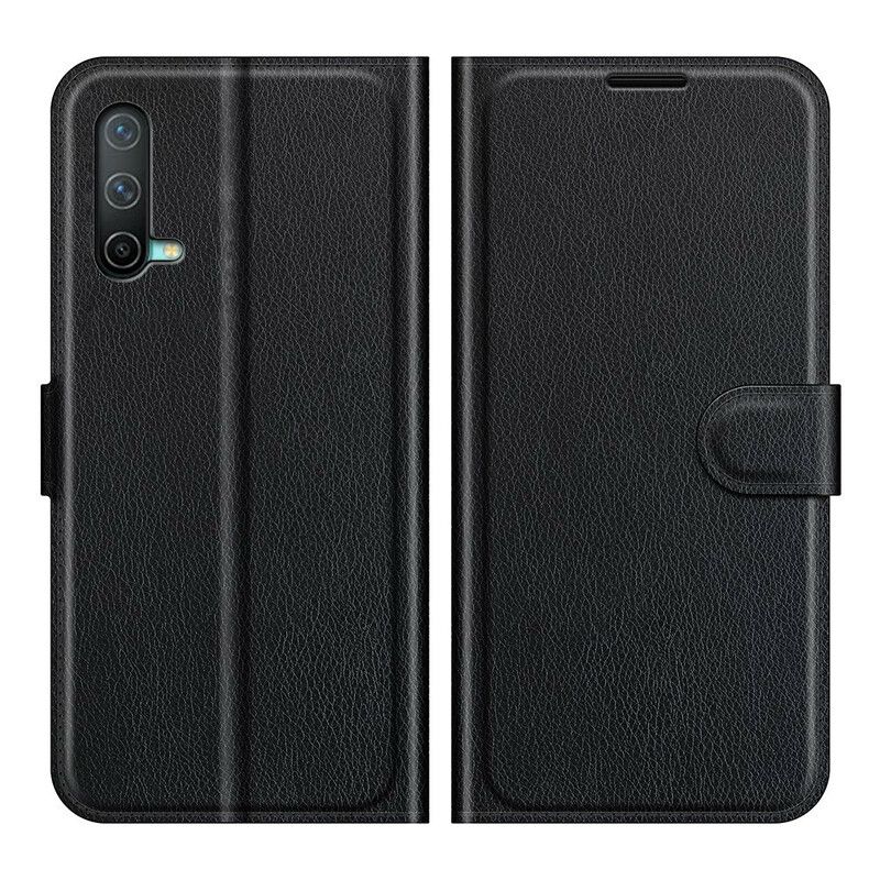 Flip Cover OnePlus Nord CE 5G Klassisk Litchieffekt