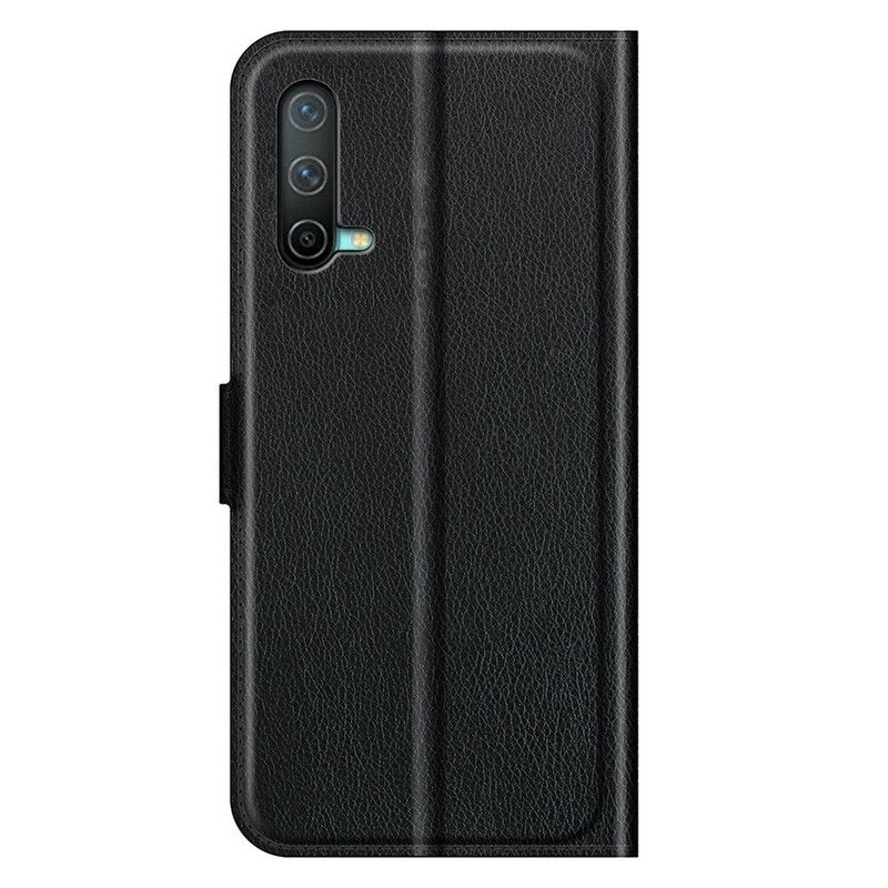 Flip Cover OnePlus Nord CE 5G Klassisk Litchieffekt