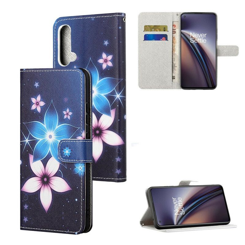 Flip Cover OnePlus Nord CE 5G Med Snor Lunar Strap Blomster