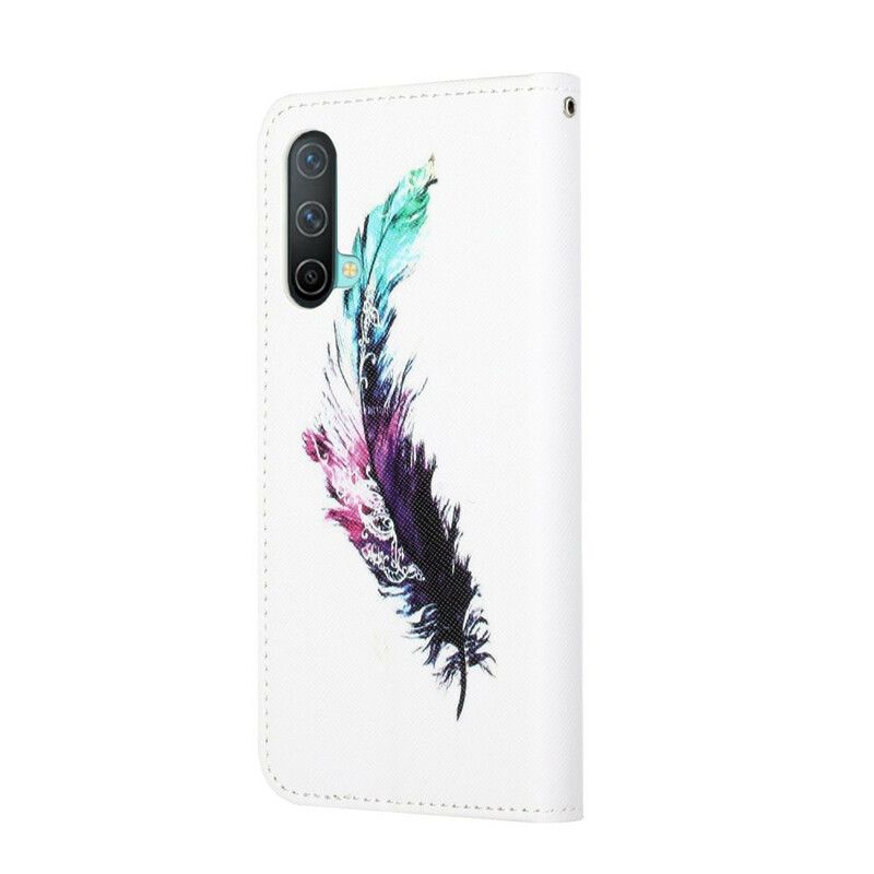 Flip Cover OnePlus Nord CE 5G Med Snor Thong Fjer