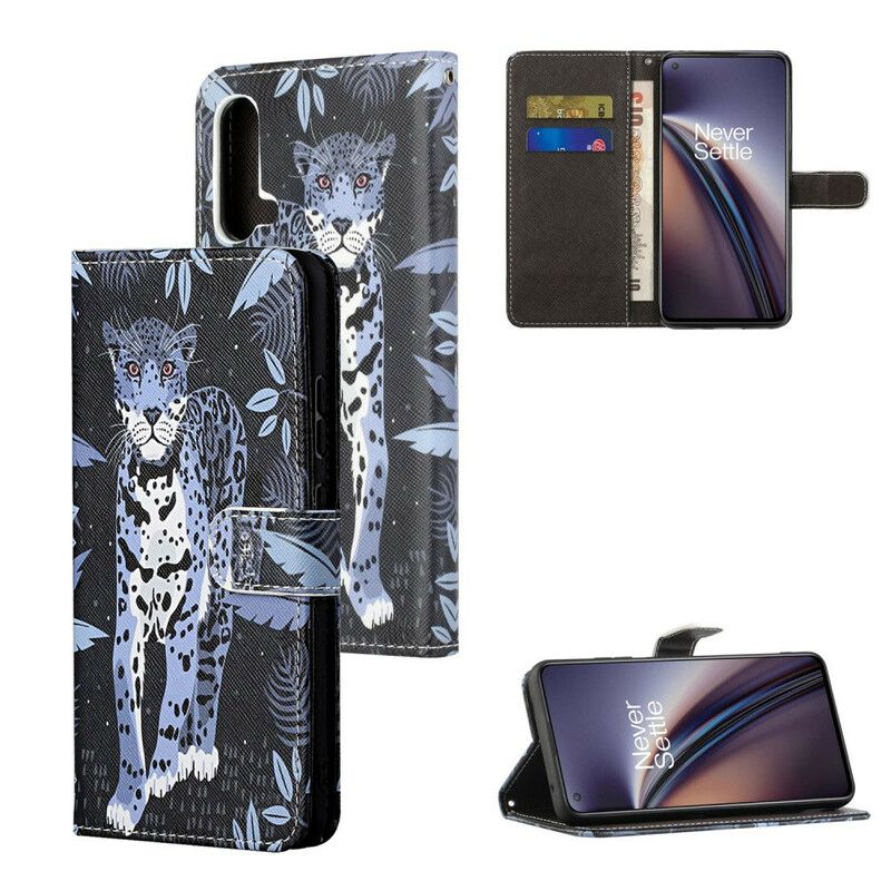 Flip Cover OnePlus Nord CE 5G Med Snor Thong Leopard