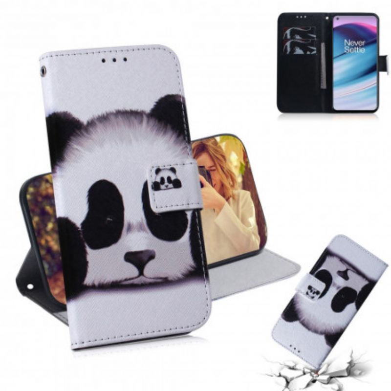 Flip Cover OnePlus Nord CE 5G Panda Ansigt