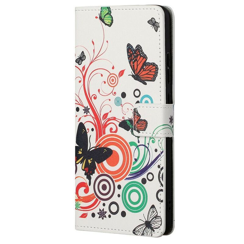 Flip Cover OnePlus Nord CE 5G Sommerfugle