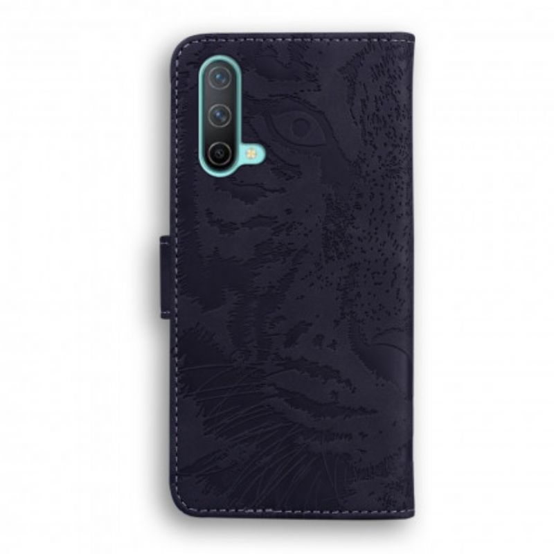 Flip Cover OnePlus Nord CE 5G Tiger Face Print