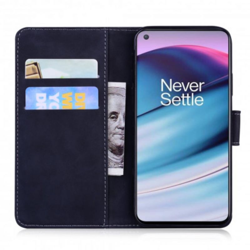 Flip Cover OnePlus Nord CE 5G Tiger Face Print