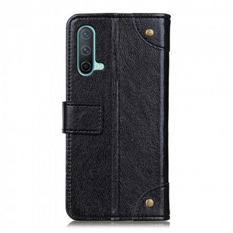 Flip Cover OnePlus Nord CE 5G Vintage Nitter Nappa Læderstil