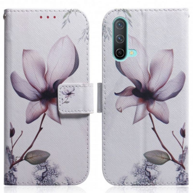 Læder Cover OnePlus Nord CE 5G Gammel Rosenblomst