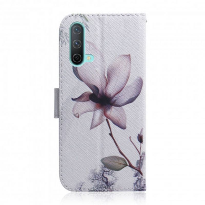 Læder Cover OnePlus Nord CE 5G Gammel Rosenblomst