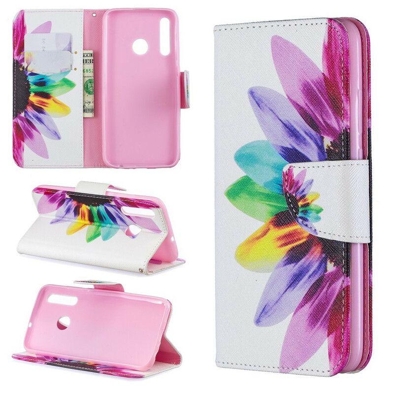 Flip Cover Huawei P Smart Plus 2019 Akvarelblomst