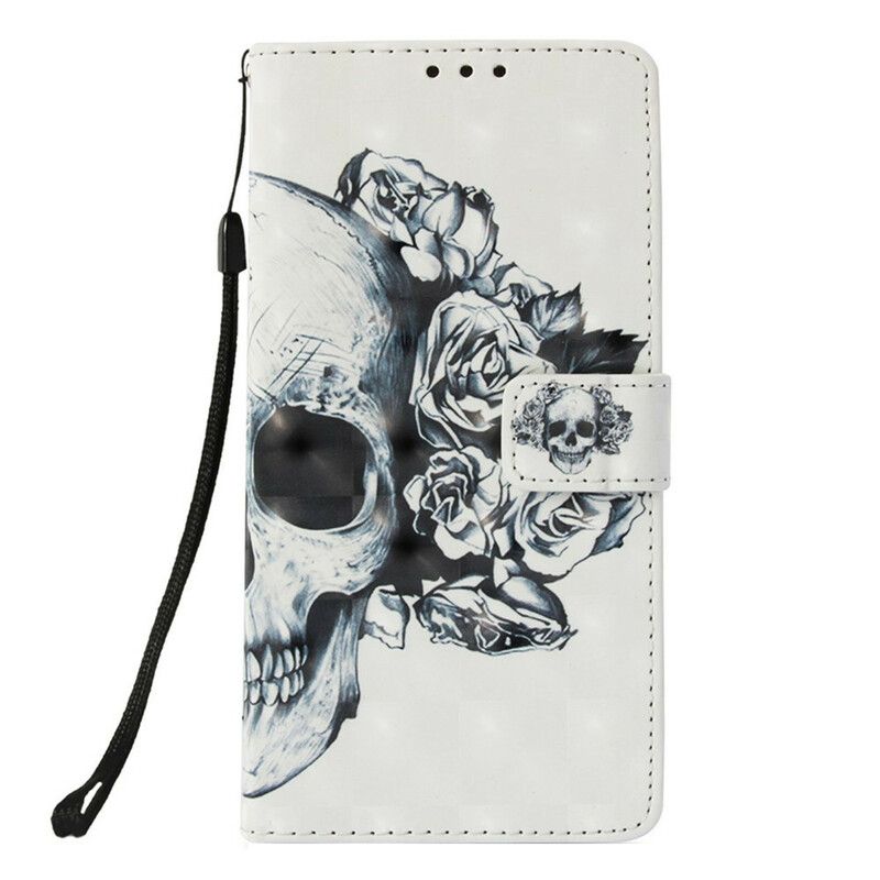 Flip Cover Huawei P Smart Plus 2019 Blomsterskalle