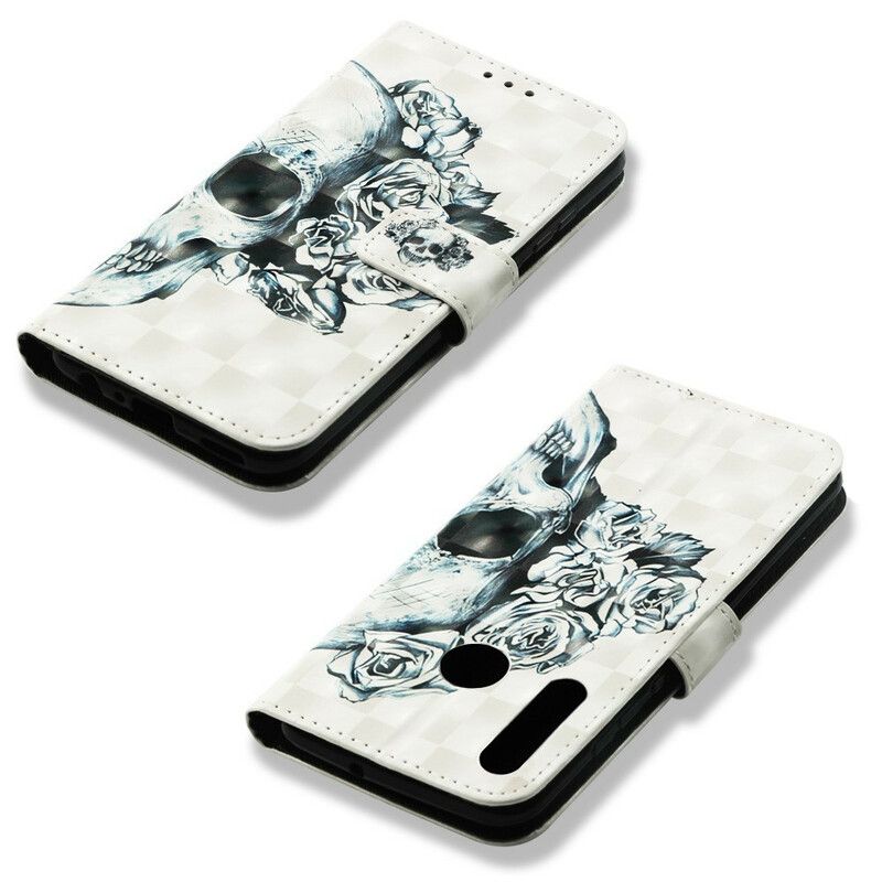 Flip Cover Huawei P Smart Plus 2019 Blomsterskalle