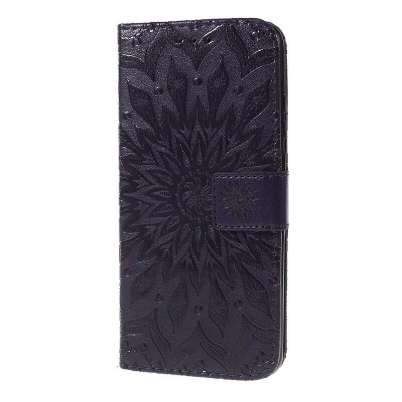 Flip Cover Huawei P Smart Plus 2019 Med Snor Thong Solblomst