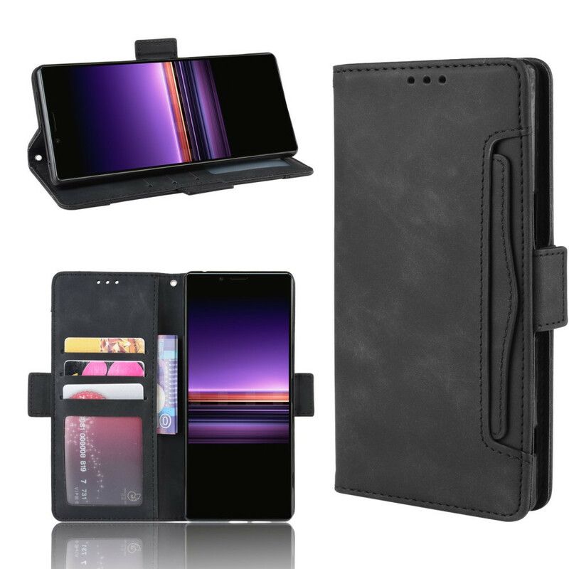 Flip Cover Sony Xperia 1 Førsteklasses Multikort