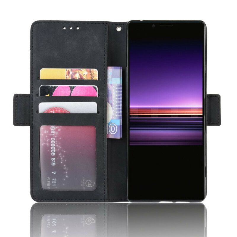 Flip Cover Sony Xperia 1 Førsteklasses Multikort