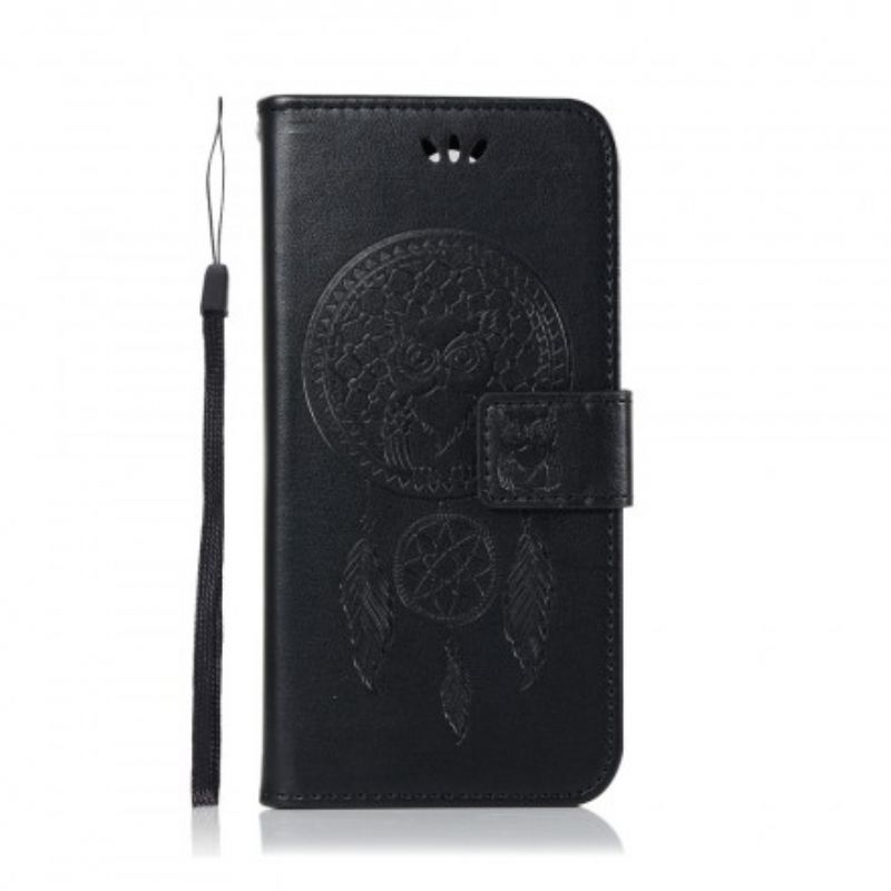 Flip Cover Sony Xperia 1 Lædereffekt Catch Dreams Owl