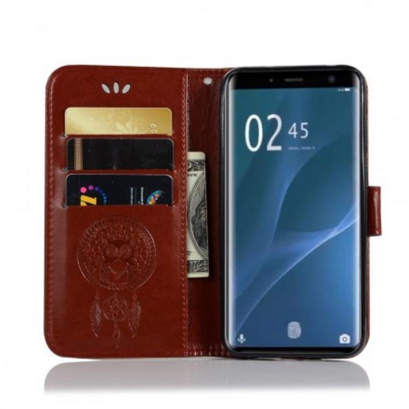 Flip Cover Sony Xperia 1 Lædereffekt Catch Dreams Owl