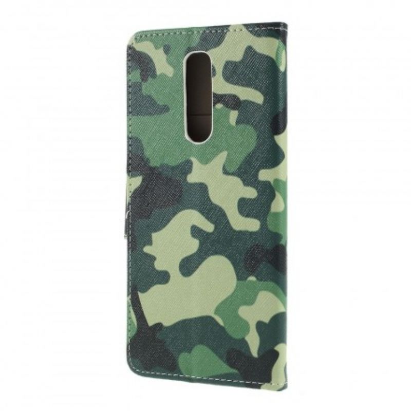 Læder Cover Sony Xperia 1 Militær Camouflage