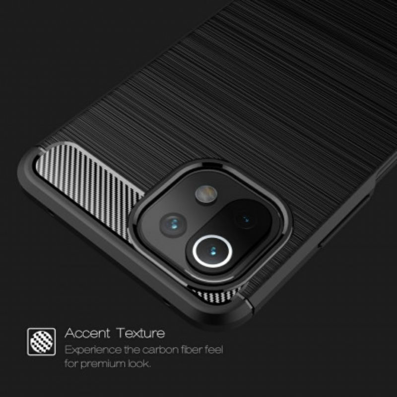 Cover Xiaomi Mi 11 Lite 5G NE / Mi 11 Lite 4G / 5G Børstet Kulfiber