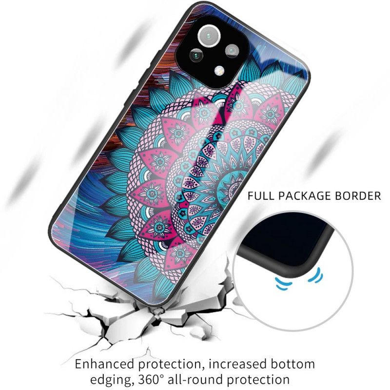 Cover Xiaomi Mi 11 Lite 5G NE / Mi 11 Lite 4G / 5G Hærdet Glas Mandala