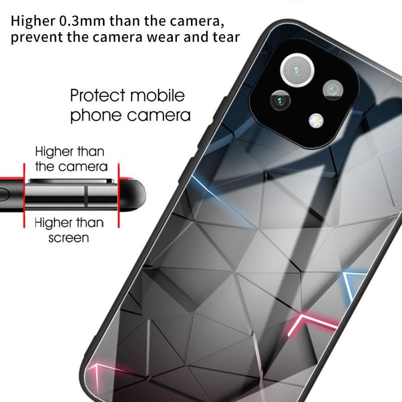 Cover Xiaomi Mi 11 Lite 5G NE / Mi 11 Lite 4G / 5G Hærdet Glasgeometri