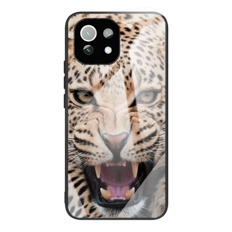 Cover Xiaomi Mi 11 Lite 5G NE / Mi 11 Lite 4G / 5G Leopard Hærdet Glas