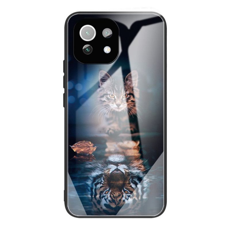 Cover Xiaomi Mi 11 Lite 5G NE / Mi 11 Lite 4G / 5G Min Tiger Hærdet Glas