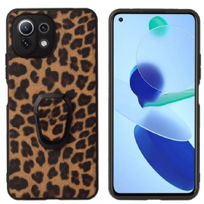 Cover Xiaomi Mi 11 Lite 5G NE / Mi 11 Lite 4G / 5G Ringstøtte I Leopardstil