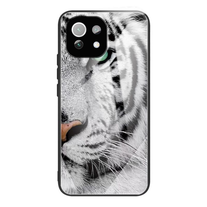 Cover Xiaomi Mi 11 Lite 5G NE / Mi 11 Lite 4G / 5G Tiger Hærdet Glas