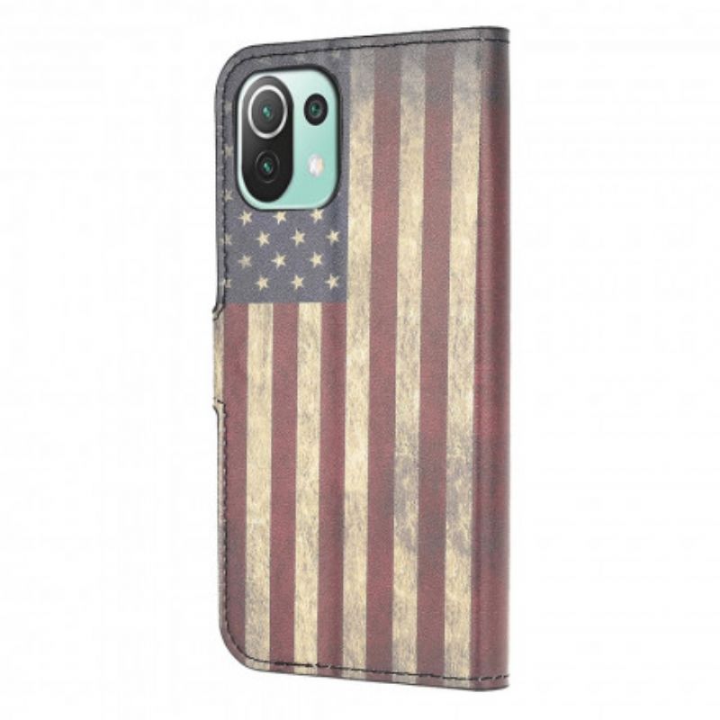 Flip Cover Xiaomi Mi 11 Lite 5G NE / Mi 11 Lite 4G / 5G Amerikansk Flag