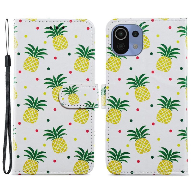 Flip Cover Xiaomi Mi 11 Lite 5G NE / Mi 11 Lite 4G / 5G Flere Ananas