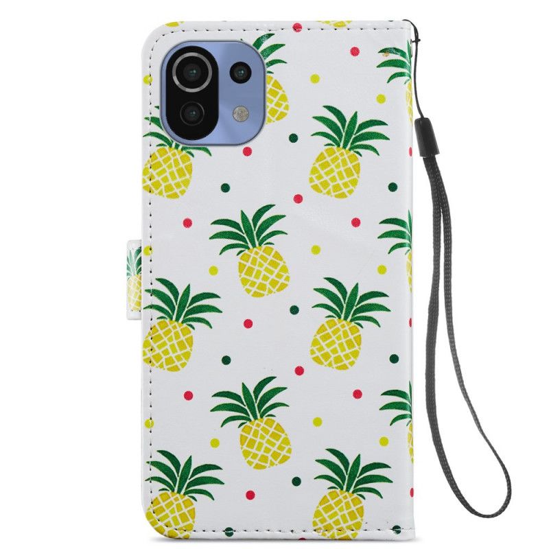 Flip Cover Xiaomi Mi 11 Lite 5G NE / Mi 11 Lite 4G / 5G Flere Ananas