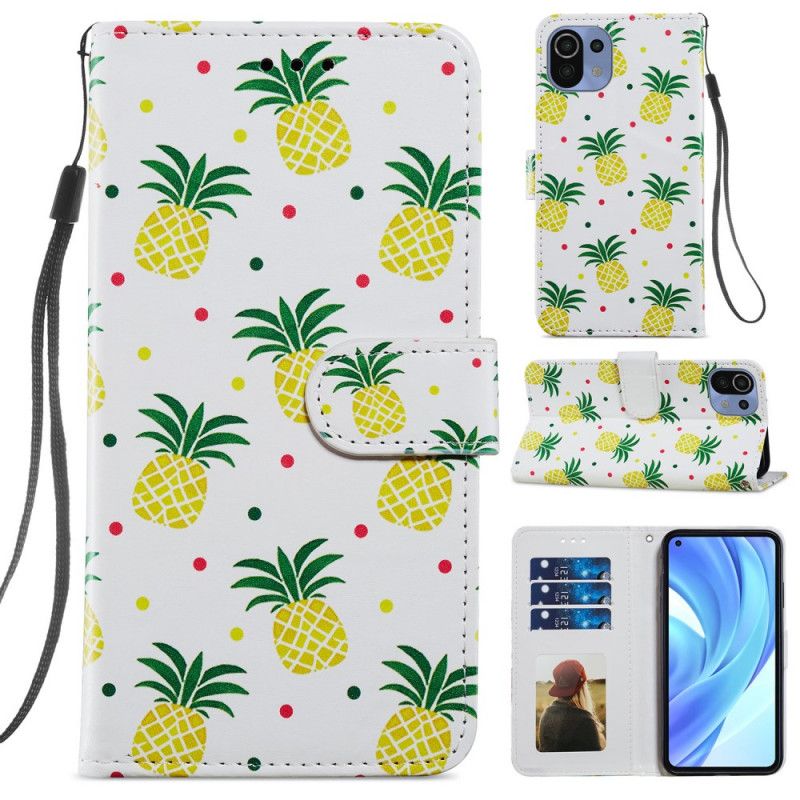 Flip Cover Xiaomi Mi 11 Lite 5G NE / Mi 11 Lite 4G / 5G Flere Ananas