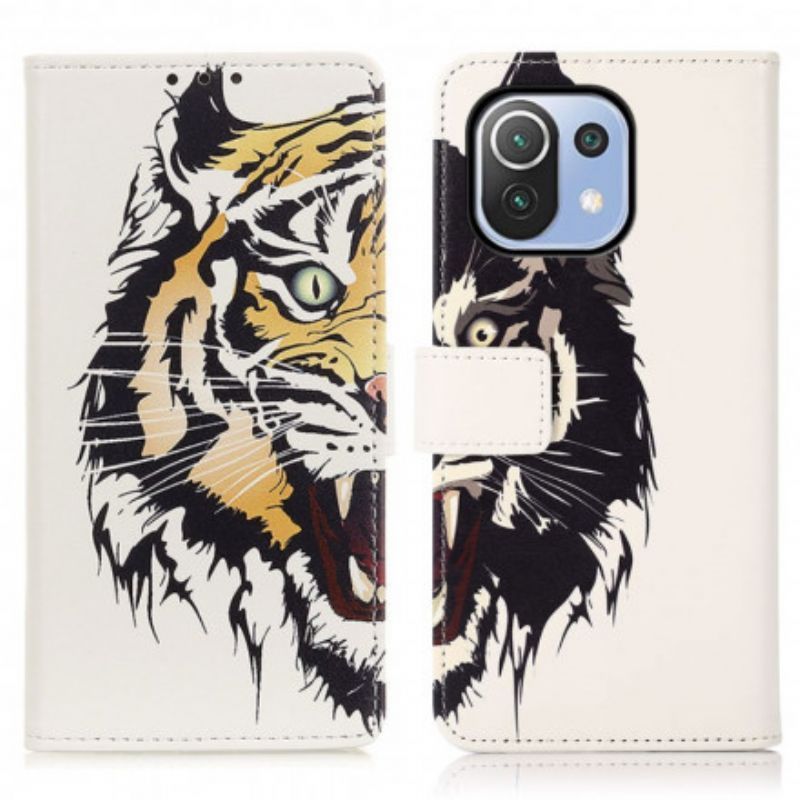 Flip Cover Xiaomi Mi 11 Lite 5G NE / Mi 11 Lite 4G / 5G Hærd Tiger