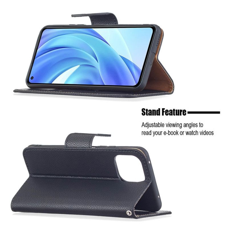 Flip Cover Xiaomi Mi 11 Lite 5G NE / Mi 11 Lite 4G / 5G Læder Cover Litchi Flap Skrå