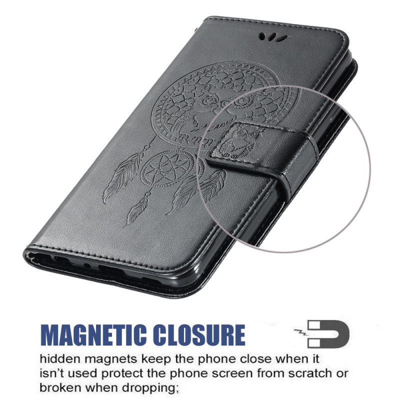 Flip Cover Xiaomi Mi 11 Lite 5G NE / Mi 11 Lite 4G / 5G Lædereffekt Drømmefanger Ugle