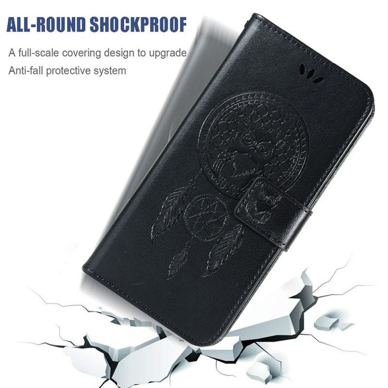 Flip Cover Xiaomi Mi 11 Lite 5G NE / Mi 11 Lite 4G / 5G Lædereffekt Drømmefanger Ugle