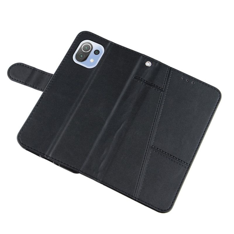 Flip Cover Xiaomi Mi 11 Lite 5G NE / Mi 11 Lite 4G / 5G Med Snor Geo Til Lanyard