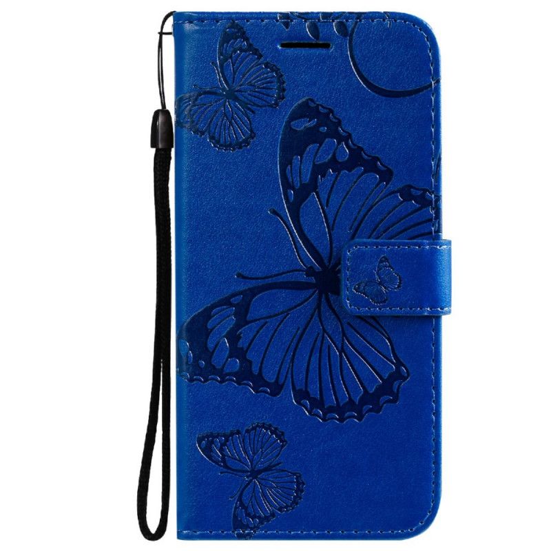 Flip Cover Xiaomi Mi 11 Lite 5G NE / Mi 11 Lite 4G / 5G Med Snor Kæmpe Strappy Sommerfugle