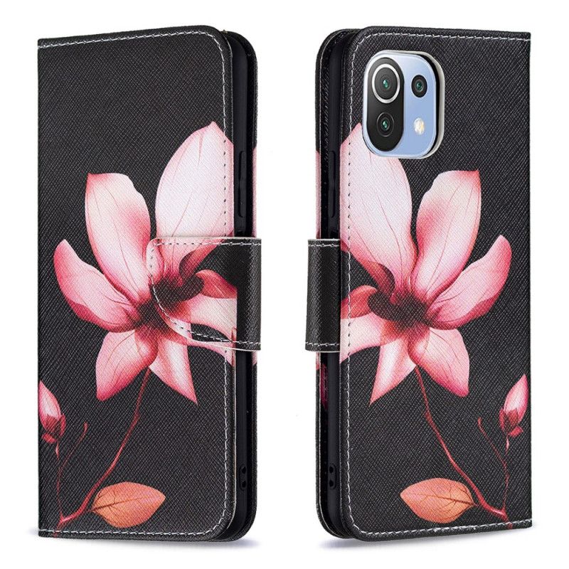 Flip Cover Xiaomi Mi 11 Lite 5G NE / Mi 11 Lite 4G / 5G Pink Blomst